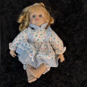 Especially Yours Porcelain‑Hand & Feet Blonde Doll 1998 Floral Dress